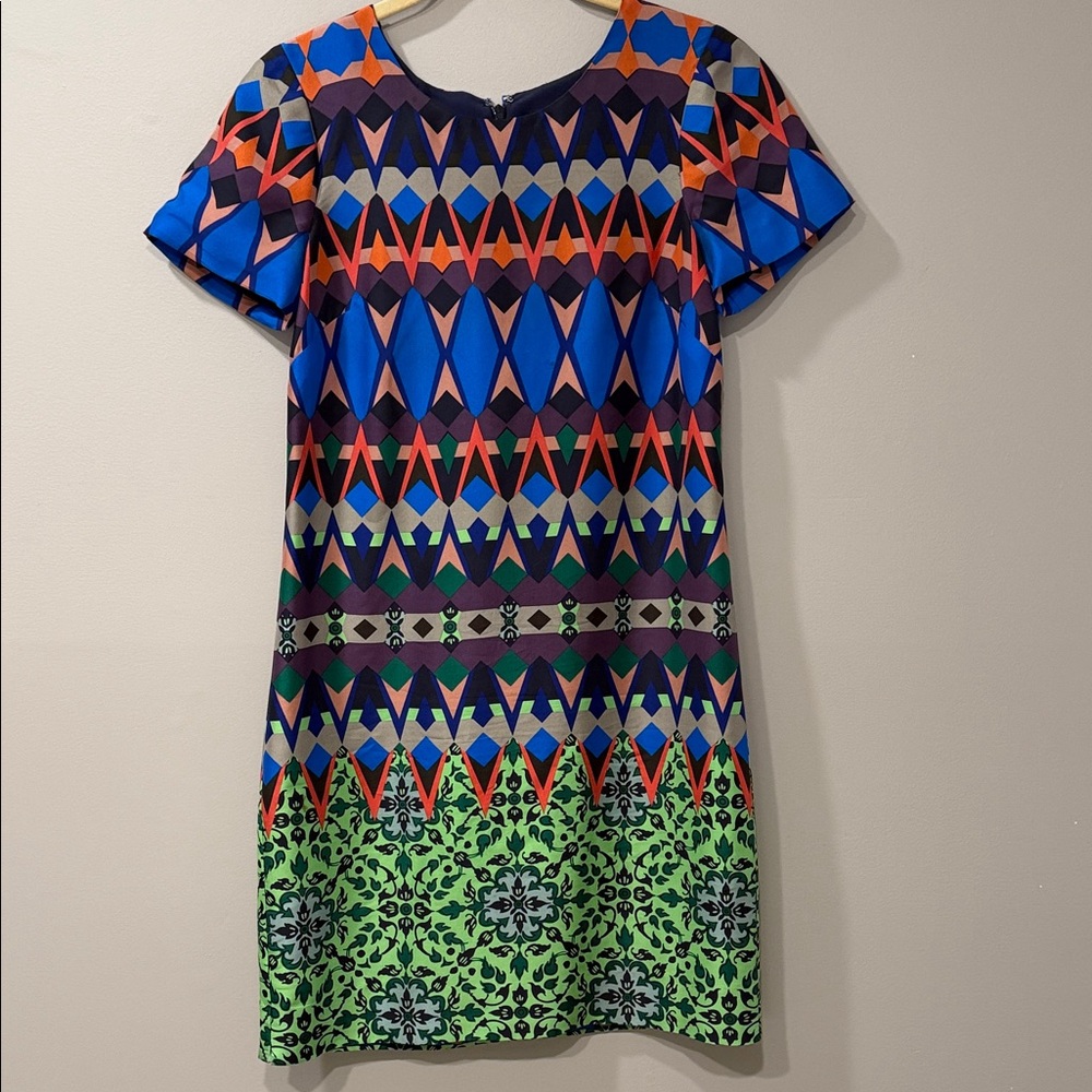 J. Crew Multicolor Geometric Mini Dress